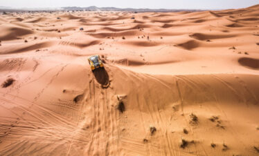 Deep Moroccan canyon with layered rock formations