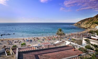 A beautiful Moroccan coastal view from a seaside terrace
