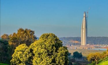 Golf course and modern architecture in Rabat