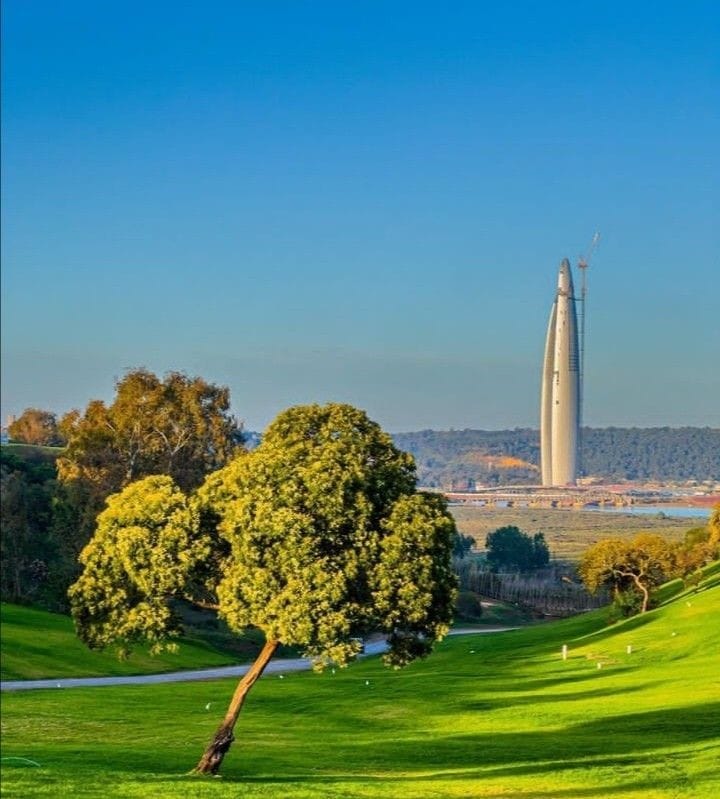 Golf course and modern architecture in Rabat