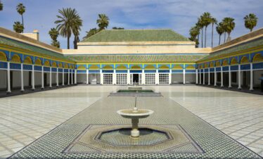 Hanging lanterns in a Moroccan souk