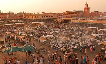 Blue reflections on mosque windows