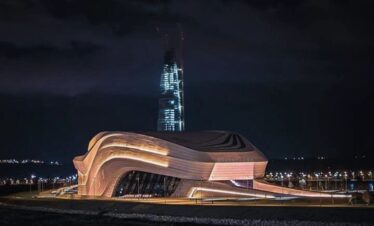 Modern architecture of Grand Theater of Rabat