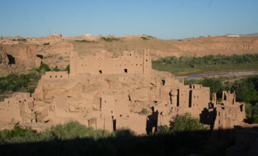 Lush valley between mountains