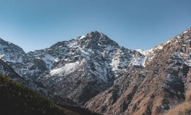 Group of hikers at the mountain base
