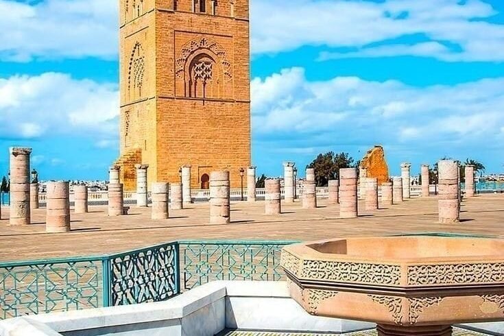 Ornate terrace of Mausoleum of Mohammed V