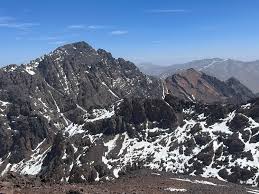 Sharp snow-topped peaks