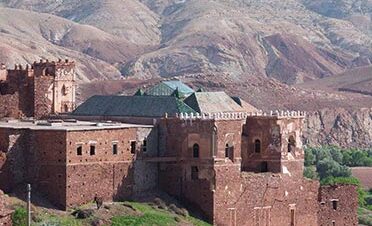 Aerial view of a Berber mountain town