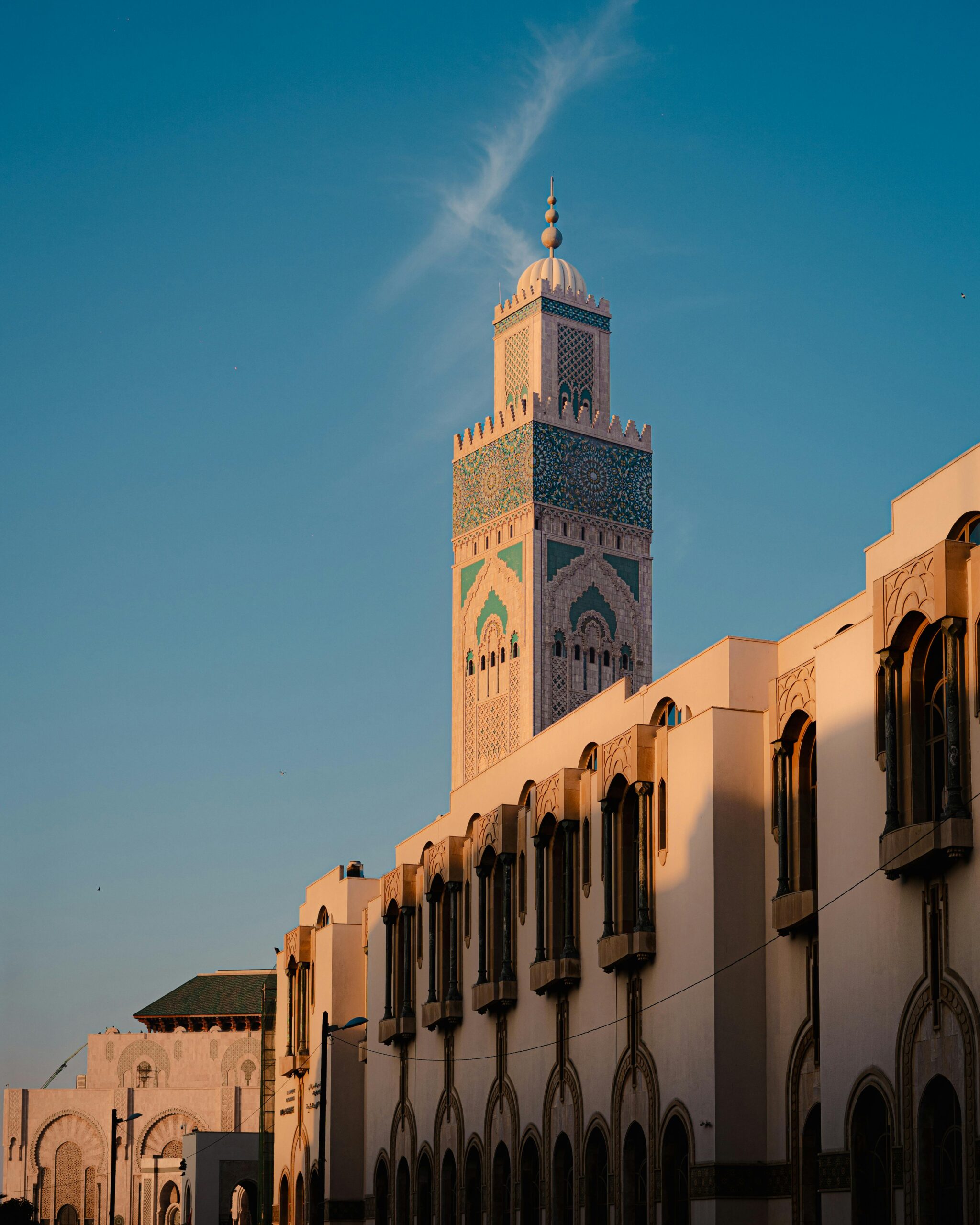 Geometric wooden ceiling and carved arches