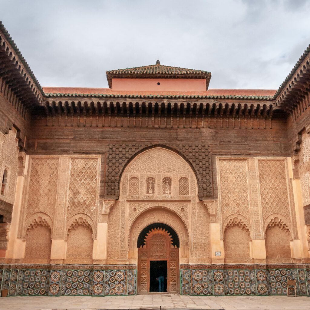 Ornate Moroccan palace entrance