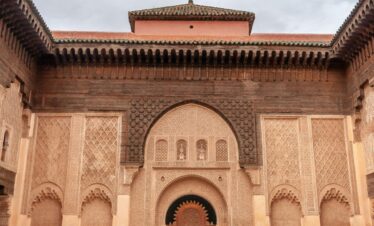 Ornate Moroccan palace entrance