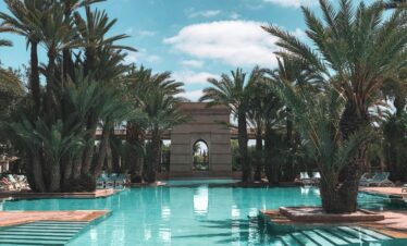 Pool in a traditional riad courtyard