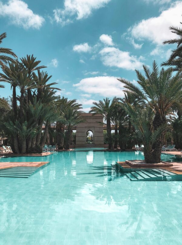 Pool in a traditional riad courtyard