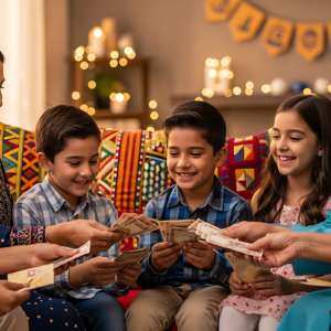 eid gift, family album, family, memories, heritage, connection, shared moments, childhood memory, grandparent, album, photograph, family time, family reunion, siblings, relatives, togetherness, closeness, unity, love, bond, affection, culture, tradition, ai generated