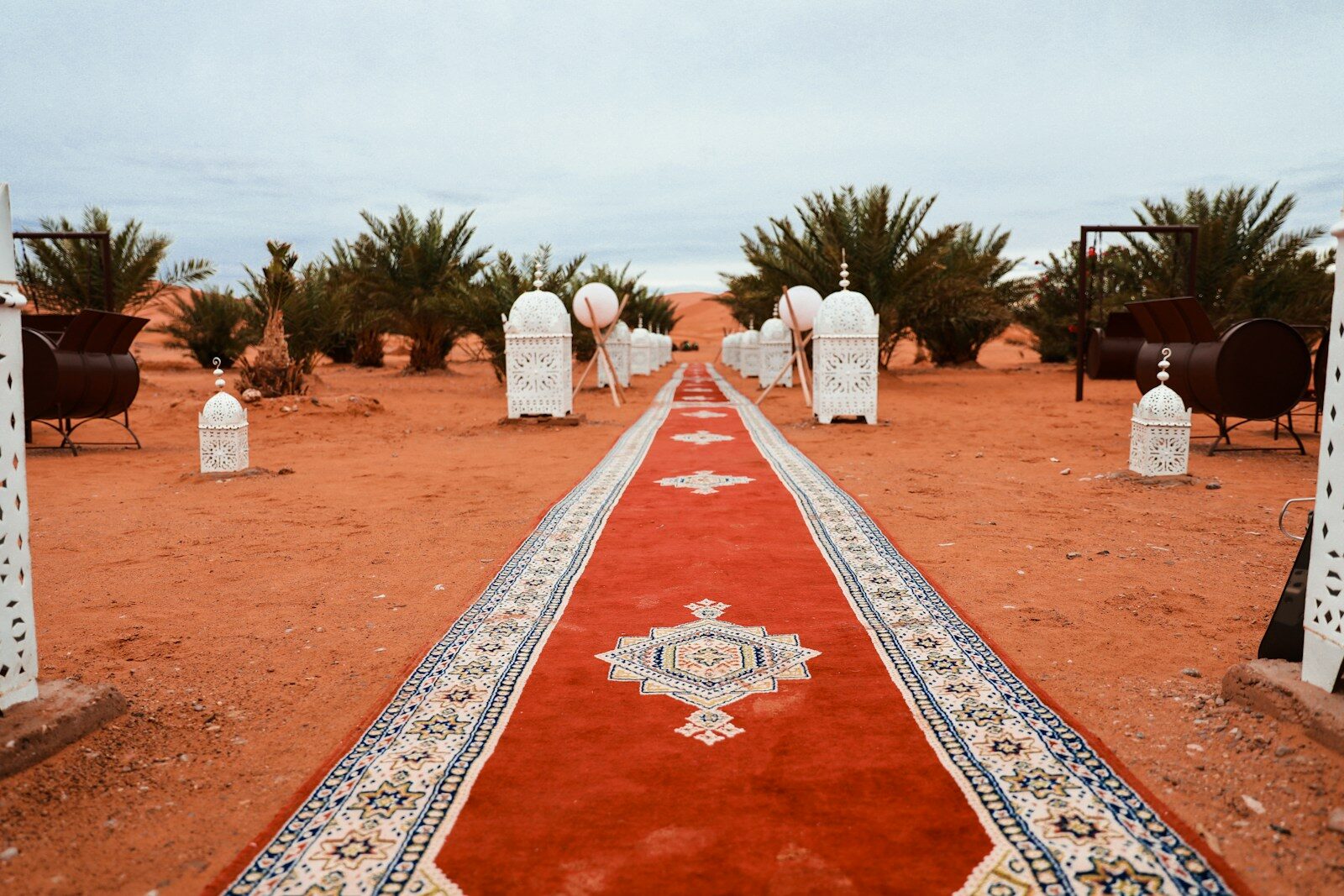 Destination Wedding Planners Morocco red and white floral area rug