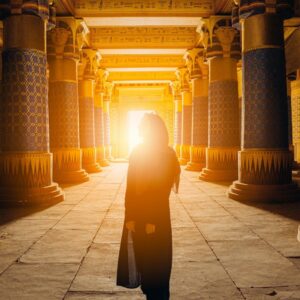 Moroccan Tour silhouette photography of standing woman