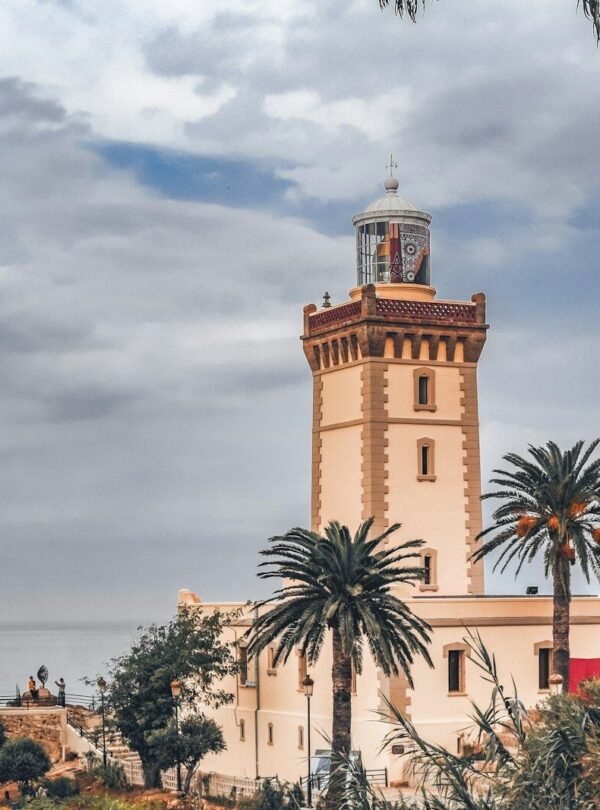 a tall tower with a clock on top of it