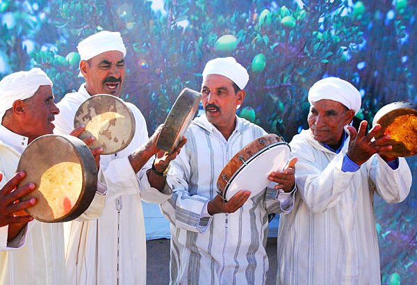 Playing the Bendir Drum
