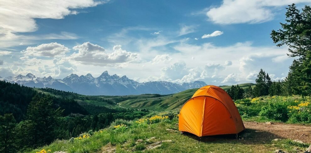 orange outdoor tent