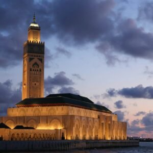 a tall tower with a clock on top of it